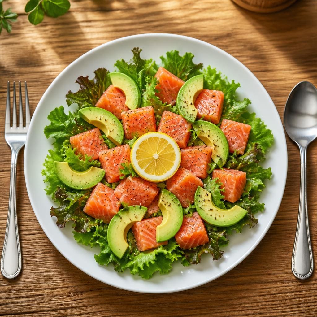 Salmon Avocado Salad Sushi Hiro menu salad salmon